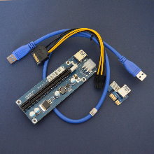  USB 3.0 PCI-E x1 To PCIe x16 Riser, 6pin