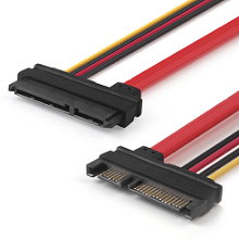   SATA Male to Female 22pin (7+15) data and power, 50