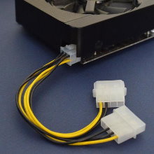 Переходник питания видеокарты 2xMolex to 6pin 20AWG, PCI-E